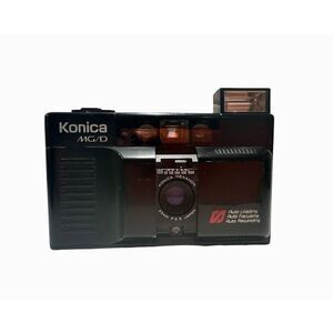Vintage Konica MG 35mm f/3.5 Lens Film 35mm Point Shoot Camera Manual & Case Car